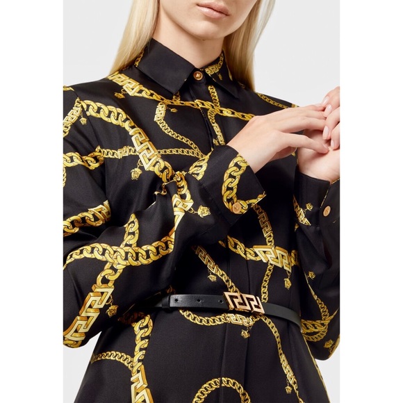 Versace SS22 Greca Print Dress IT40 - Picture 3 of 8